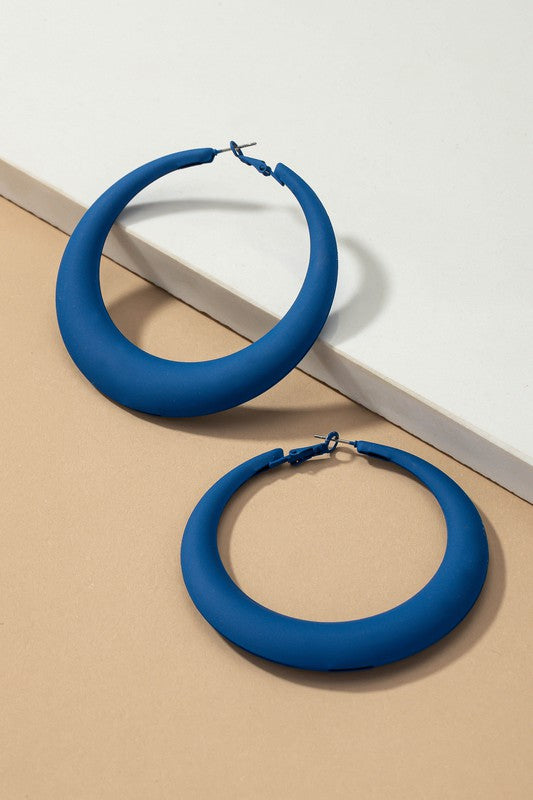 Puffy hoop earrings