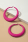 Puffy hoop earrings