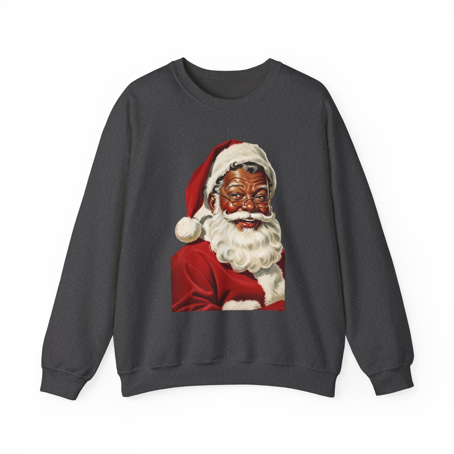 Black Santa Unisex Heavy Blend™ Crewneck Sweatshirt