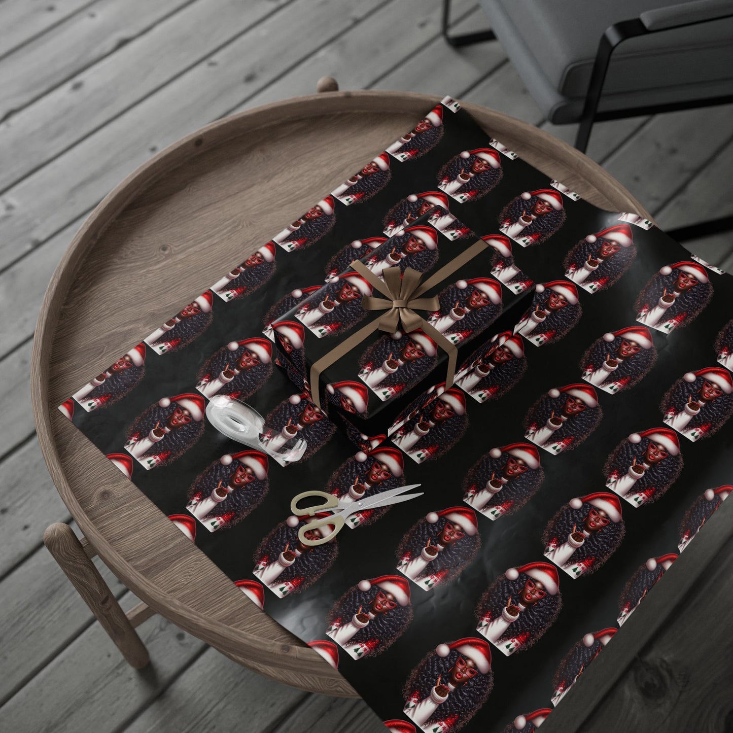 Melanin Barbie Christmas Wrap