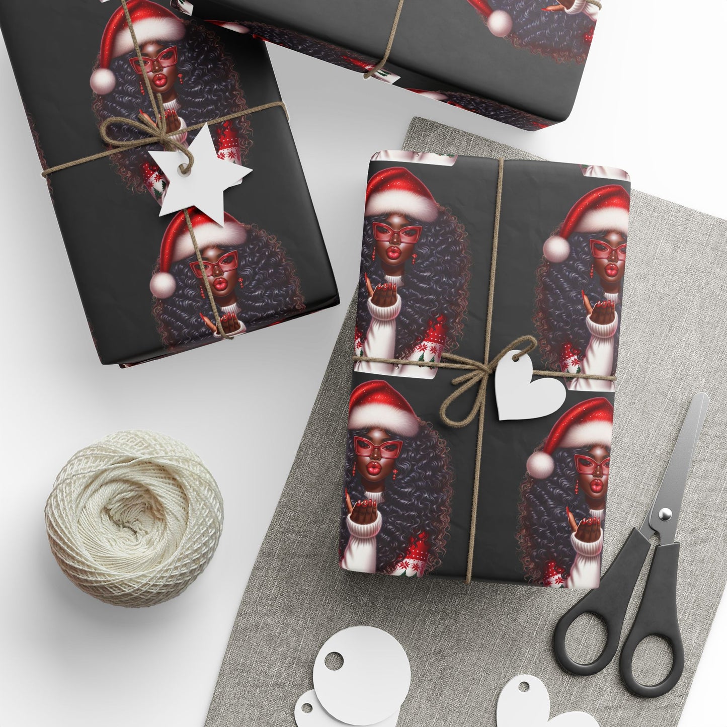 Melanin Barbie Christmas Wrap