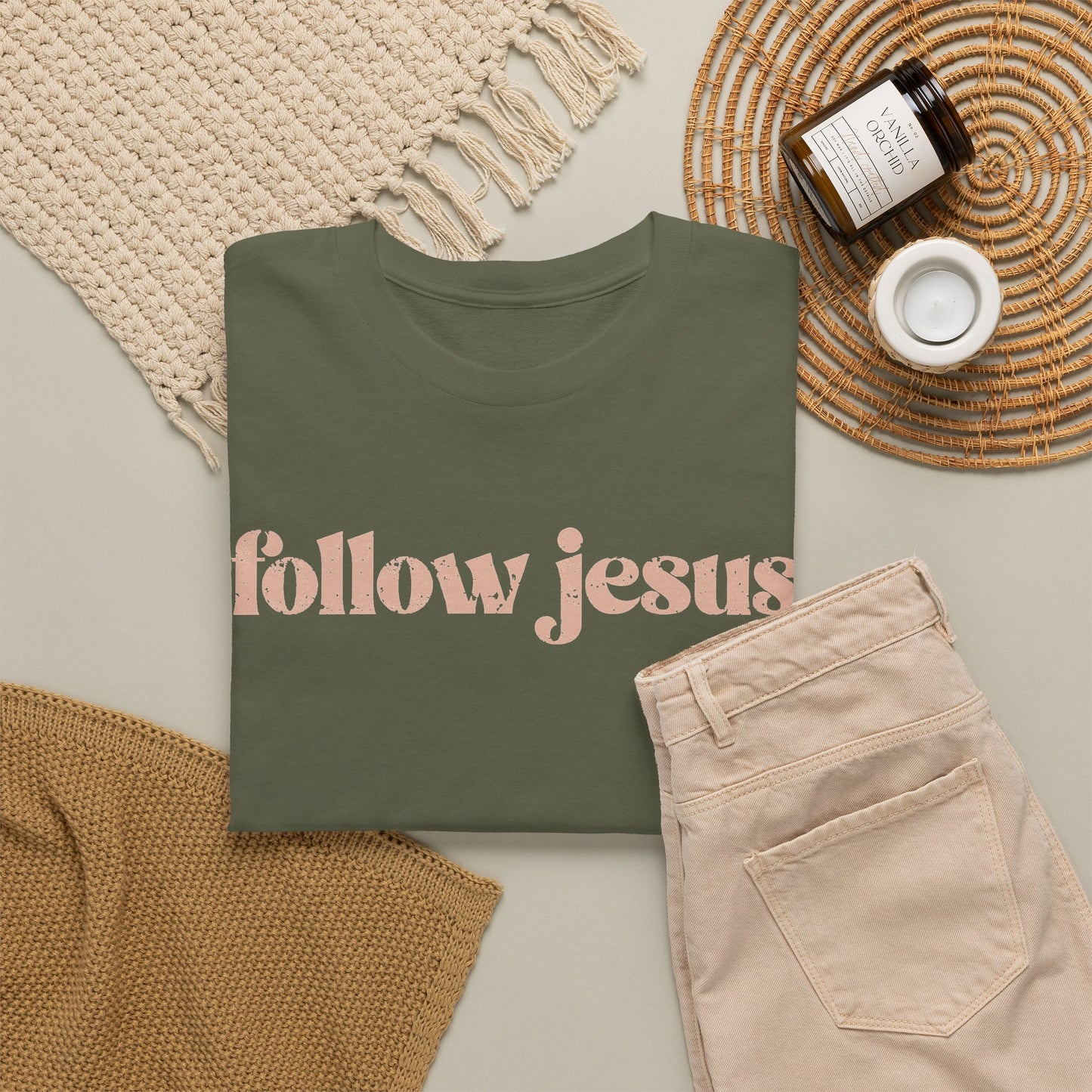 Follow Jesus Unisex  Cotton Tee