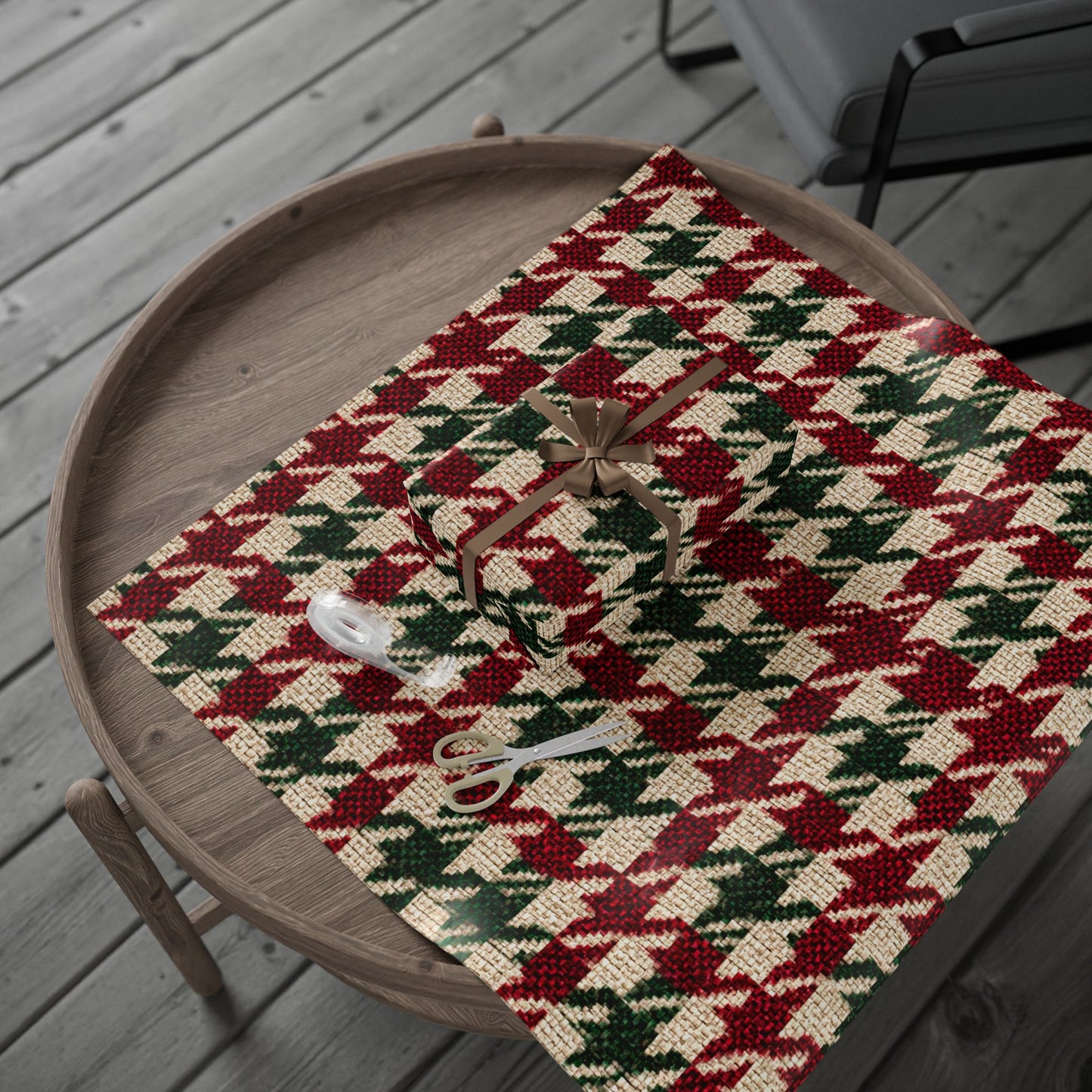 Holiday Houndstooth Wrapping Paper ❤️🎄