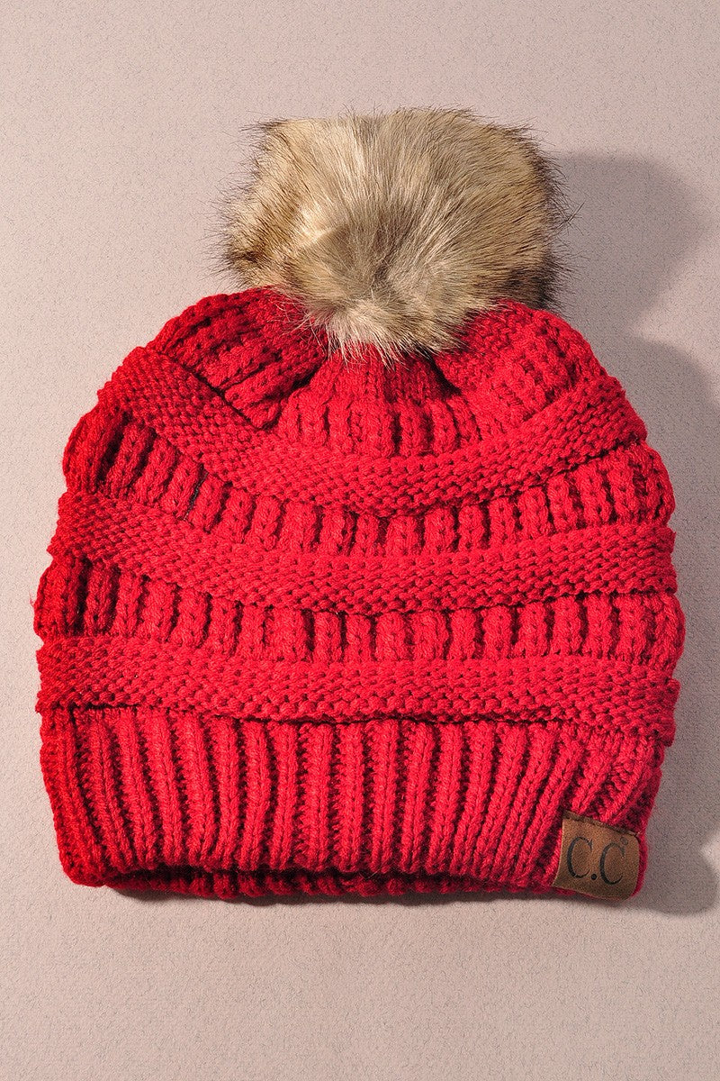 Cozy Luxe Pom Beanie