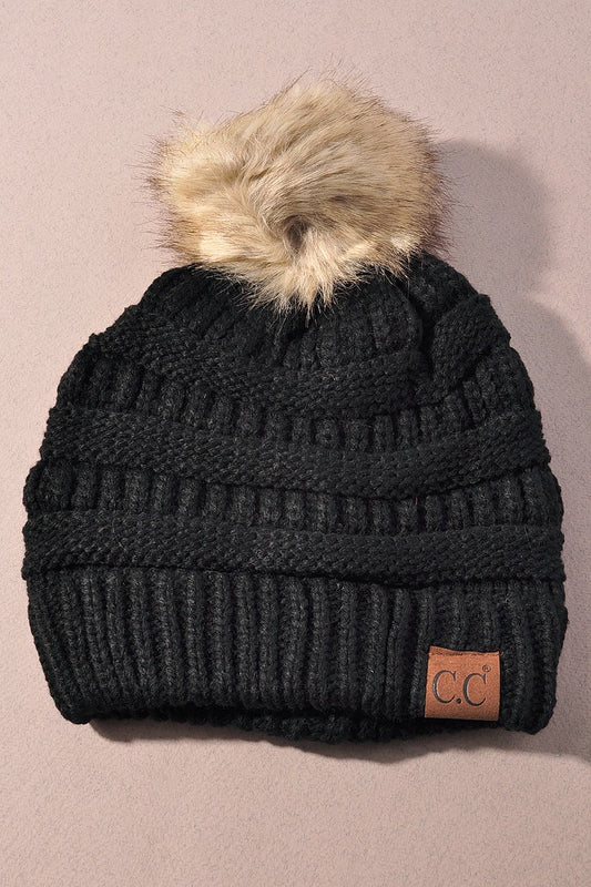 Cozy Luxe Pom Beanie