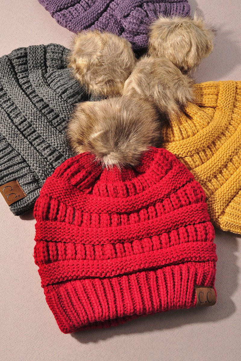 Cozy Luxe Pom Beanie