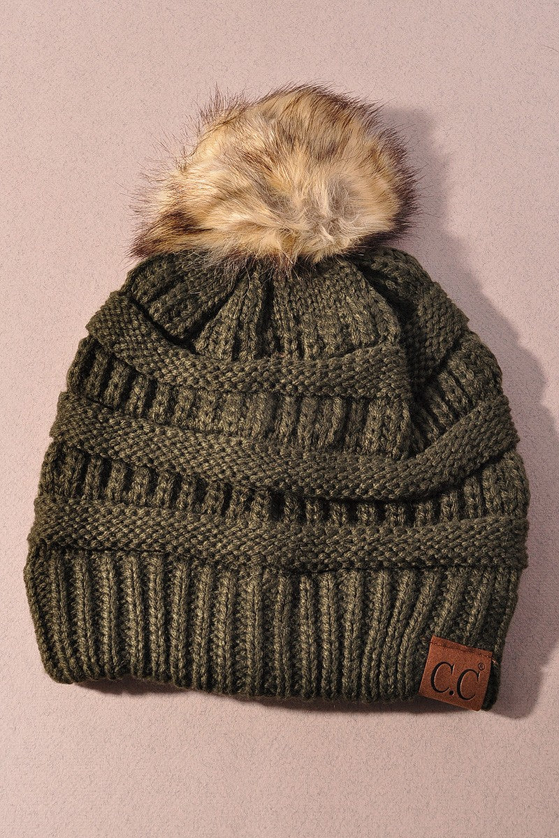 Cozy Luxe Pom Beanie