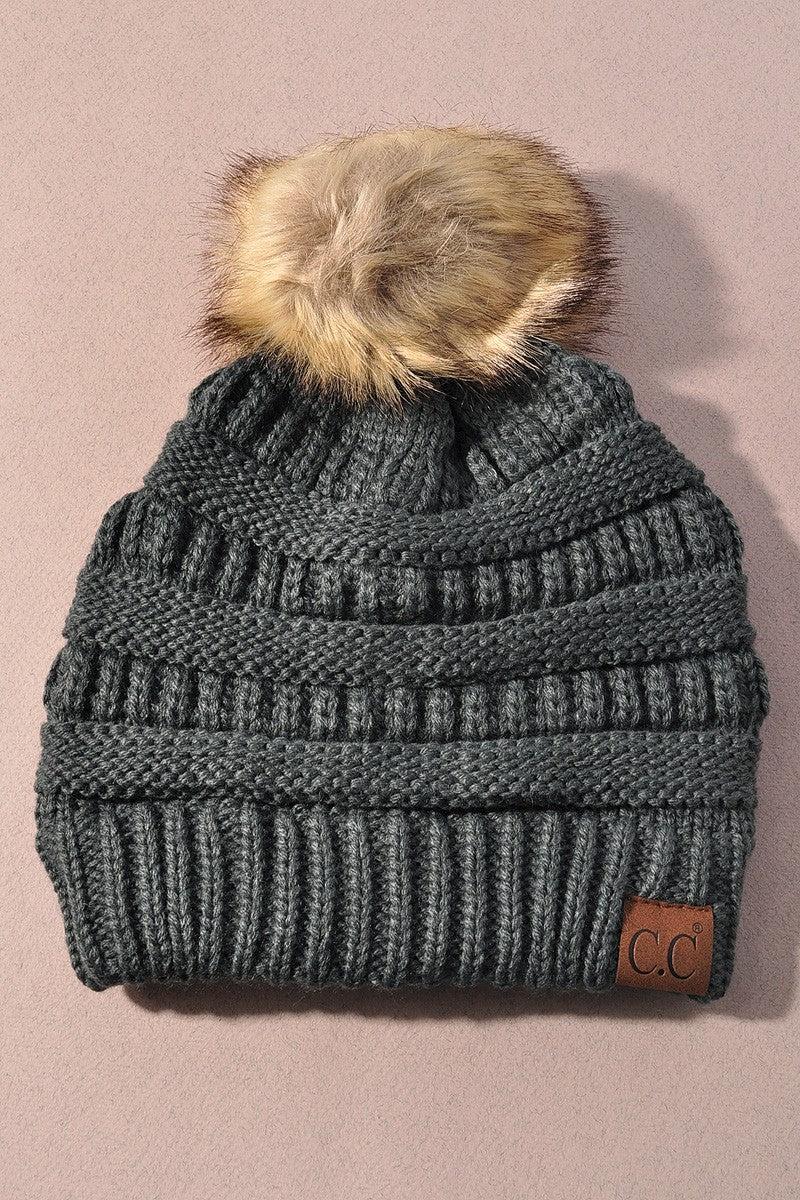 Cozy Luxe Pom Beanie