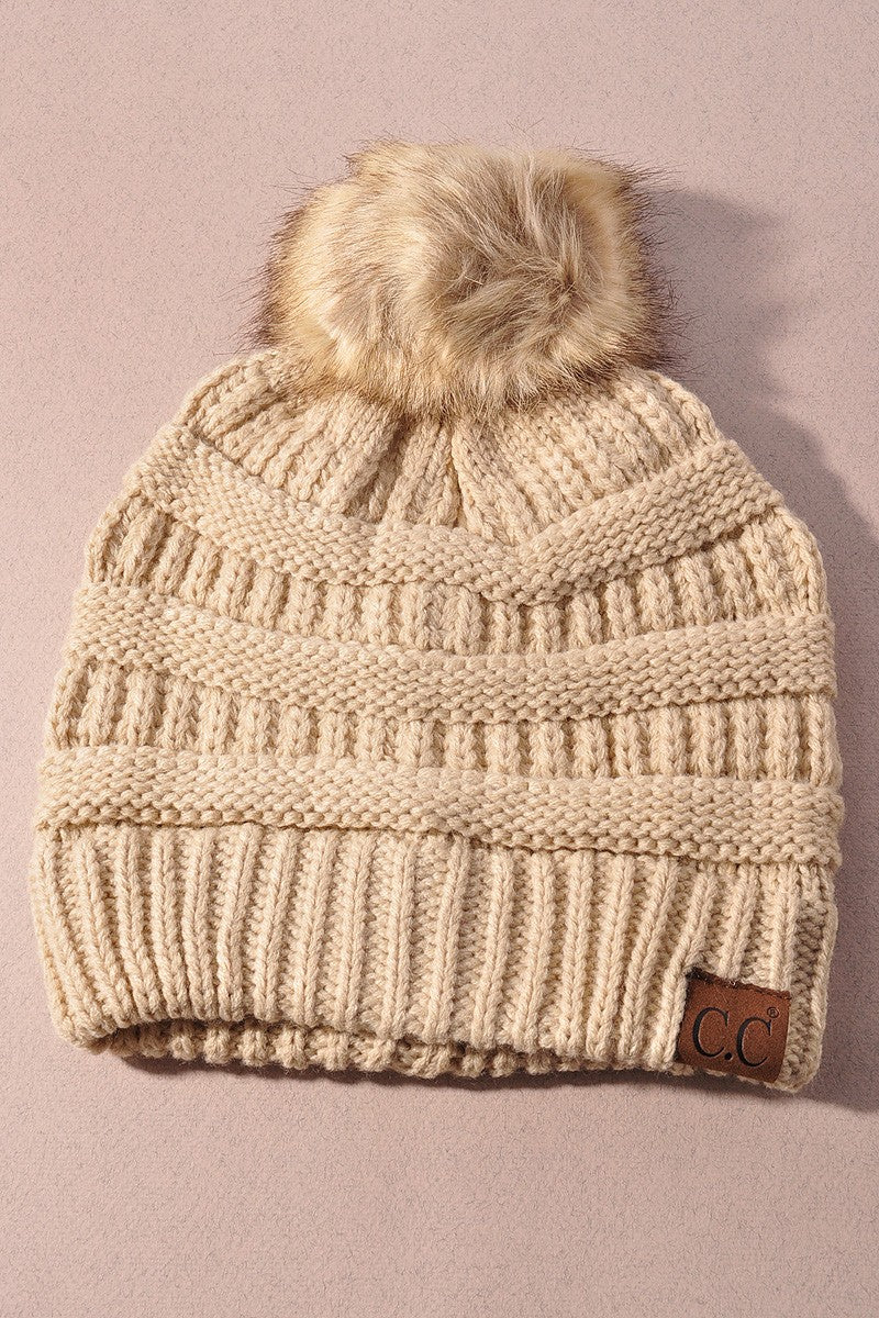 Cozy Luxe Pom Beanie