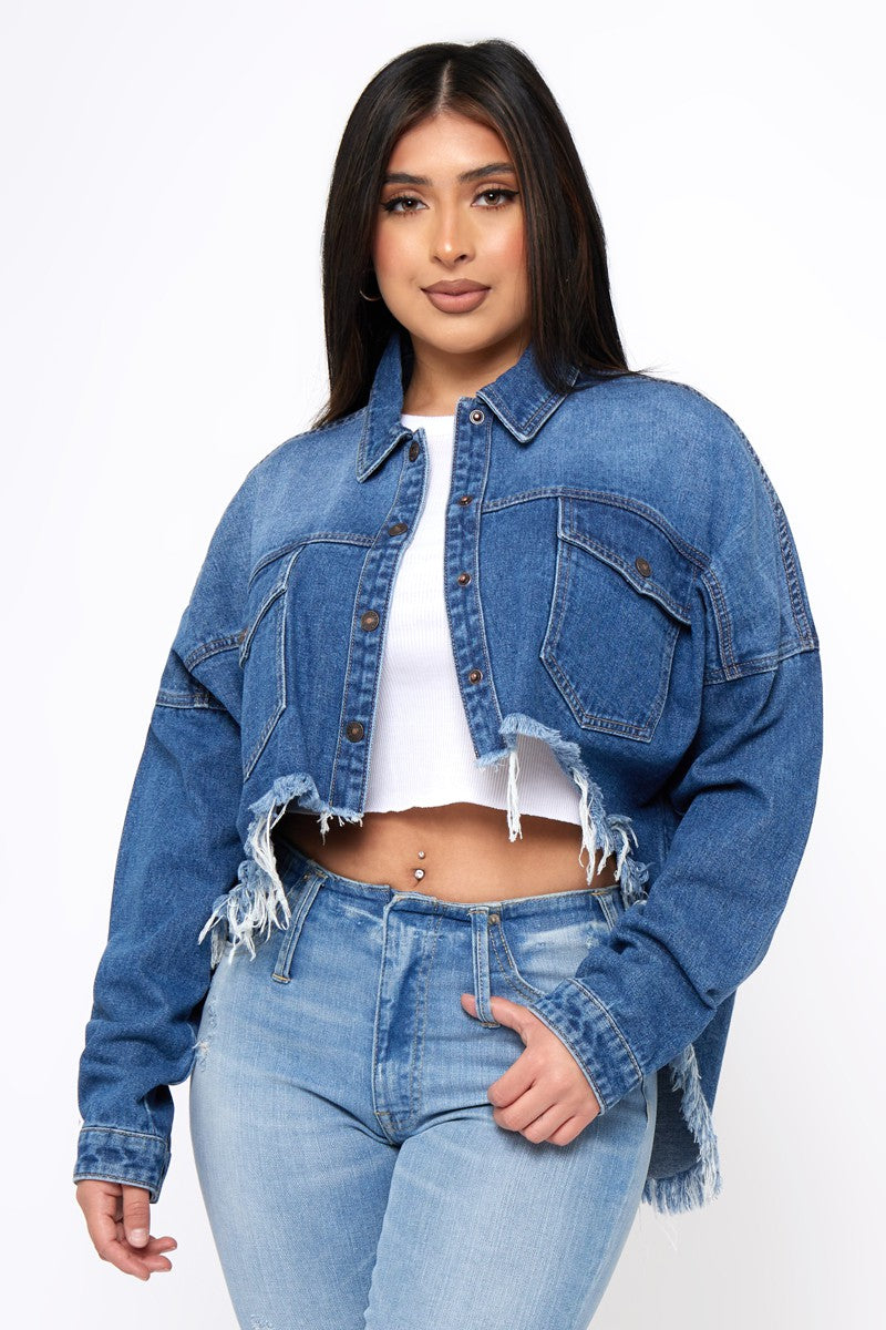 Boss Flow Crop Shacket
