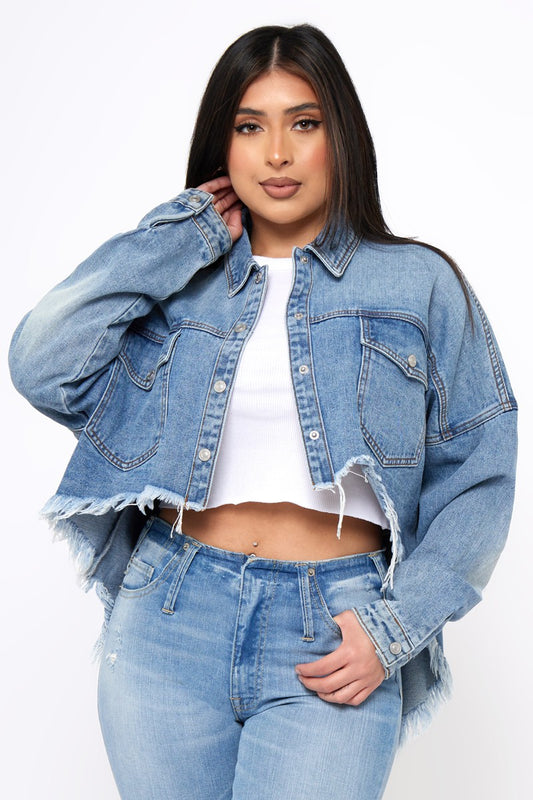 Boss Flow Crop Shacket