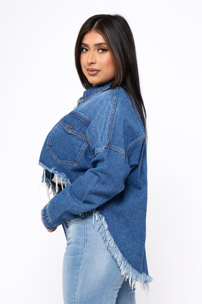 Boss Flow Crop Shacket