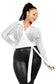 Knitted Tie Waist See-through Crop Top