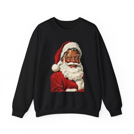 Black Santa Unisex Heavy Blend™ Crewneck Sweatshirt