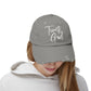 Trust God and Chill" Distressed Dad Hat