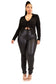 Long Sleeve Cutout Drawstring Top