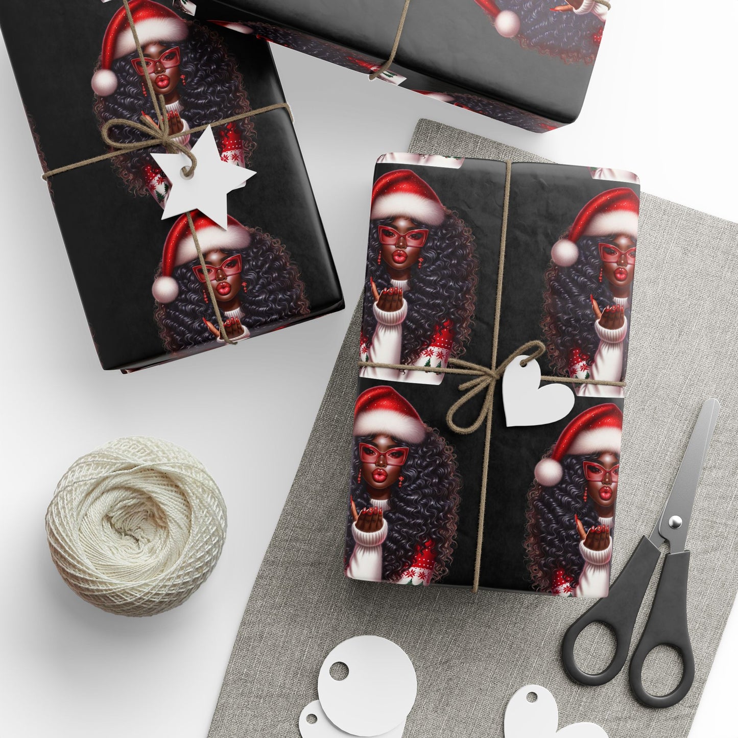 Melanin Barbie Christmas Wrap