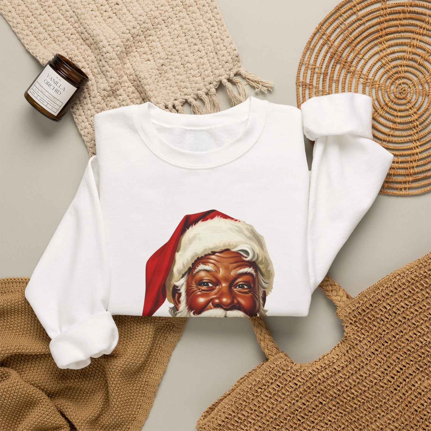 Black Santa Unisex Heavy Blend™ Crewneck Sweatshirt