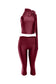 Sugar & Satin Mock Neck Capri Set