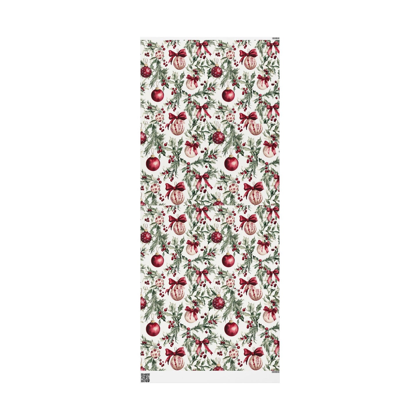 Cranberry Ribbons Wrapping Paper