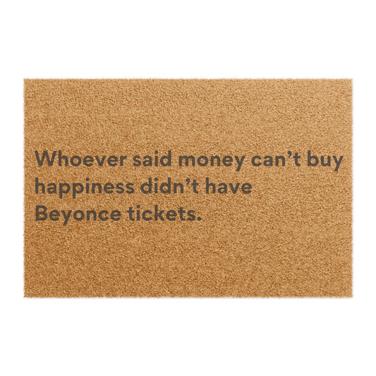 Happiness = Concert Tickets Doormat