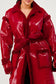 Gloss & Fur Glam" Full-Length Patent Trench Coat