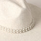 Pearl Detail Felt Fedora Panama Hat