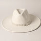 Pearl Detail Felt Fedora Panama Hat