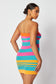 Our At Sunset Multi-Color Striped Strapless Mini Dress
