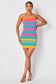 Our At Sunset Multi-Color Striped Strapless Mini Dress