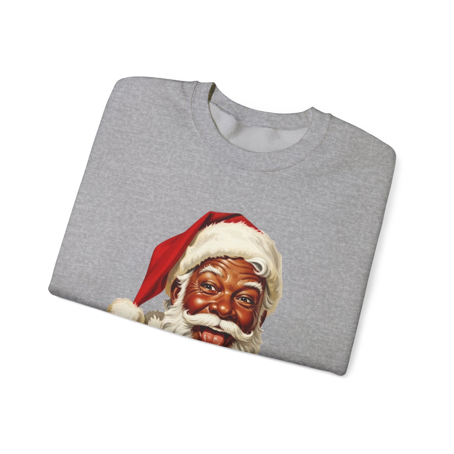 Black Santa Unisex Heavy Blend™ Crewneck Sweatshirt