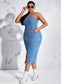 Split Decision, Full Confidence Denim Dress