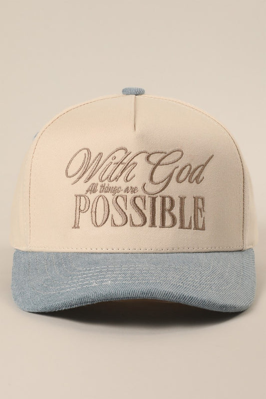 With God All Things Are Possible Hat