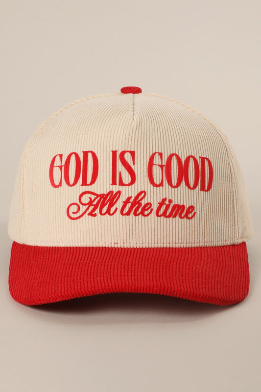 GOD IS GOOD Corduroy Hat