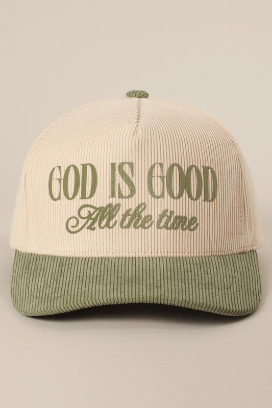 GOD IS GOOD Corduroy Hat