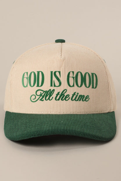 GOD IS GOOD Corduroy Hat