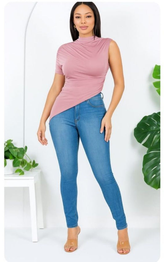 Sculpted Drama Top