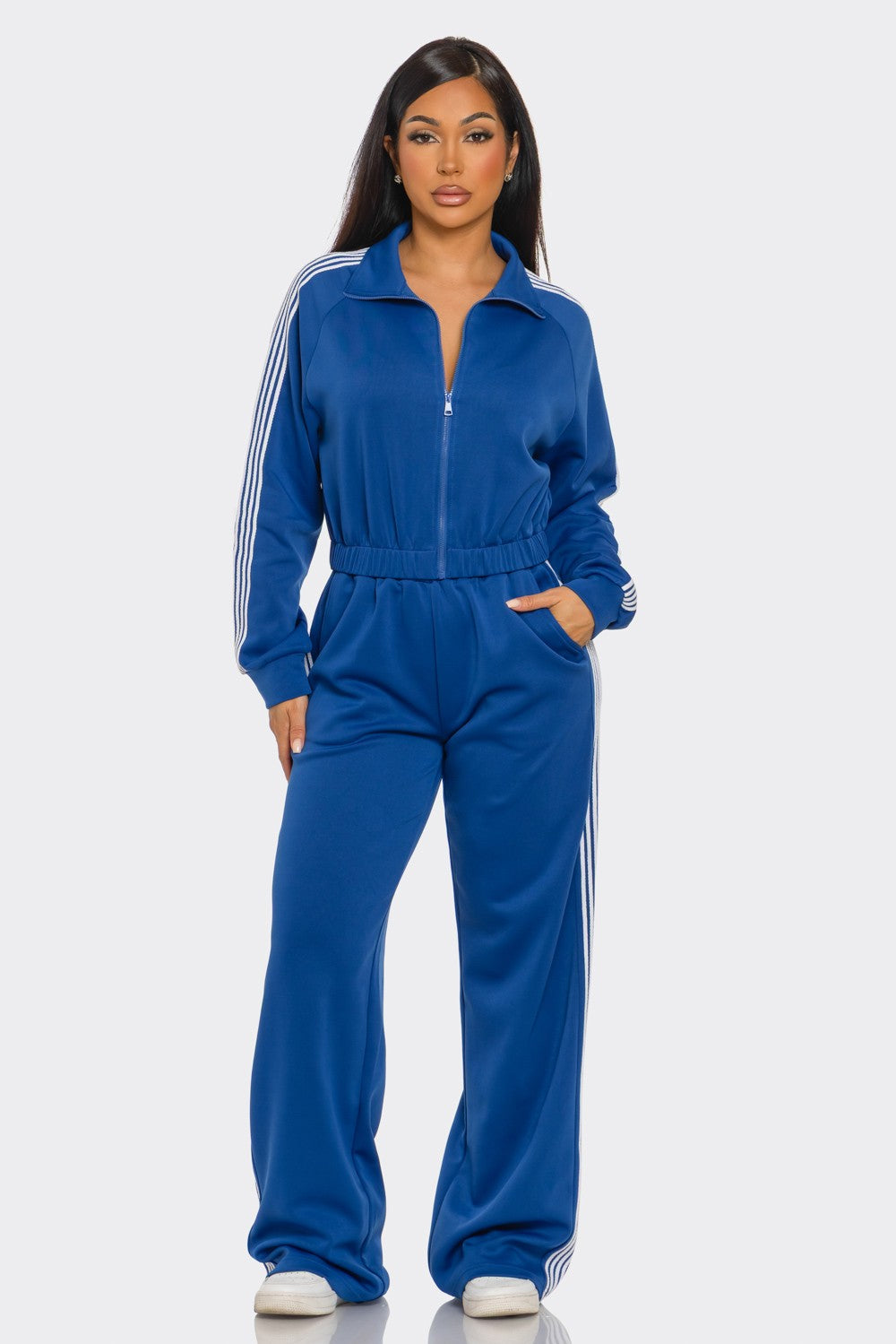 On the Run Side-Stripe Pants Set