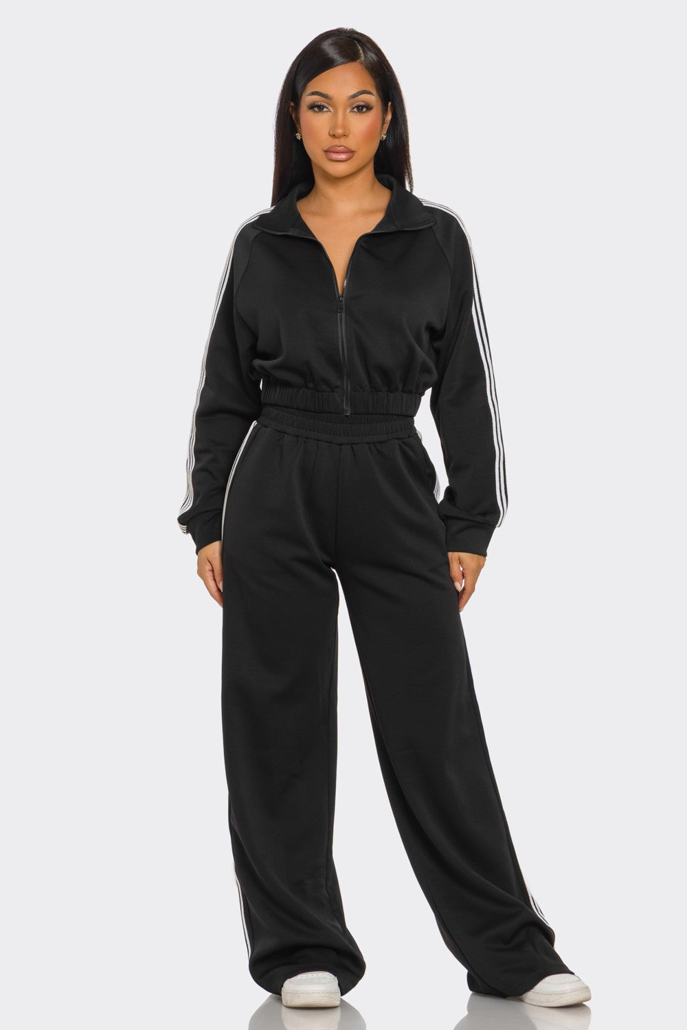 On the Run Side-Stripe Pants Set
