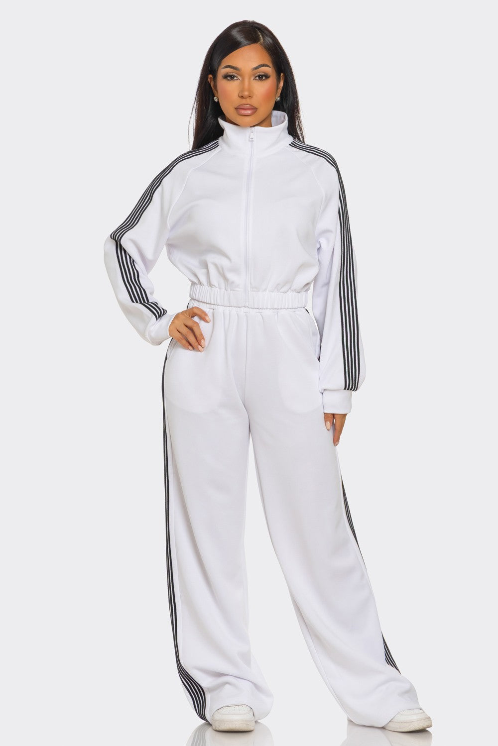 On the Run Side-Stripe Pants Set