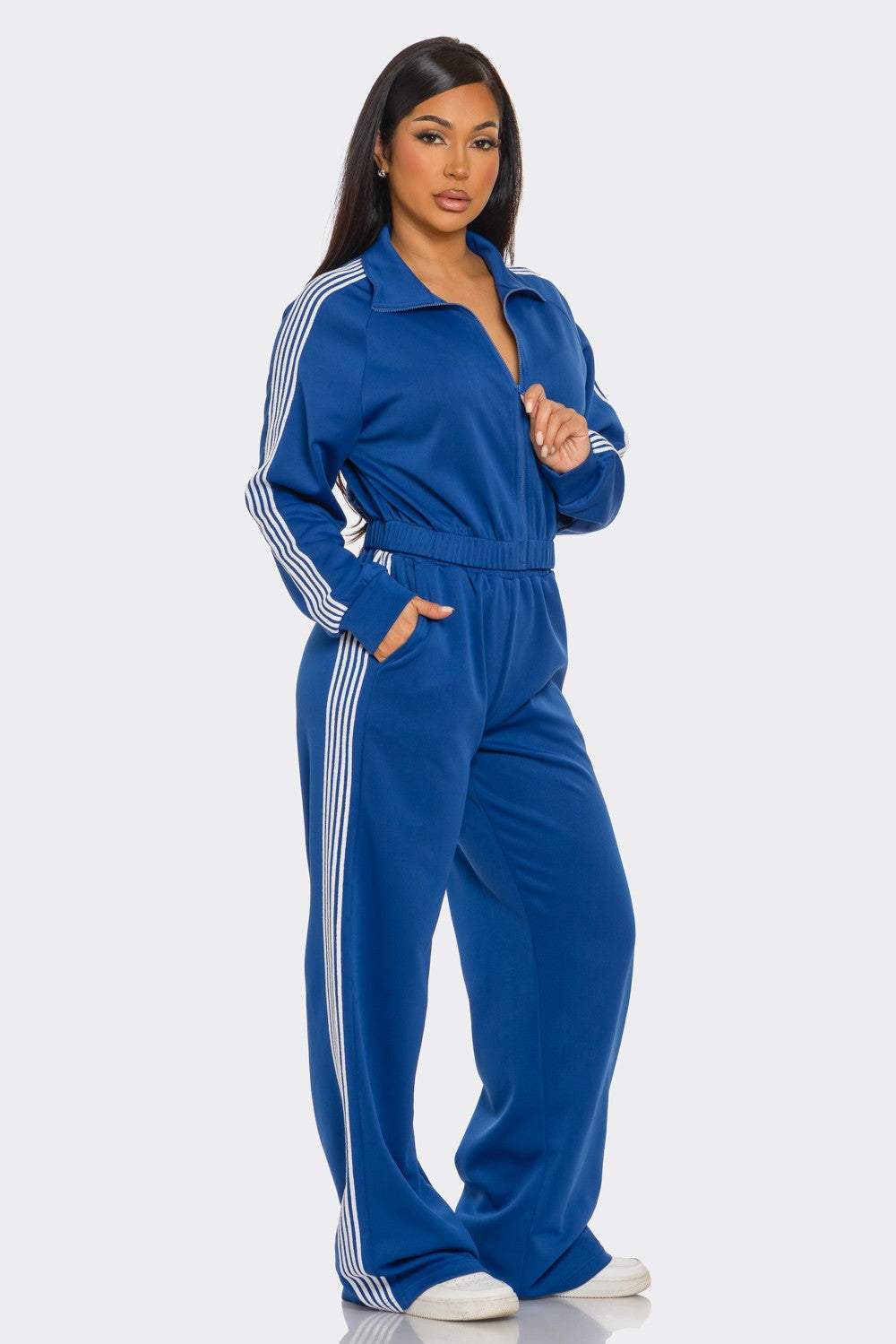 On the Run Side-Stripe Pants Set