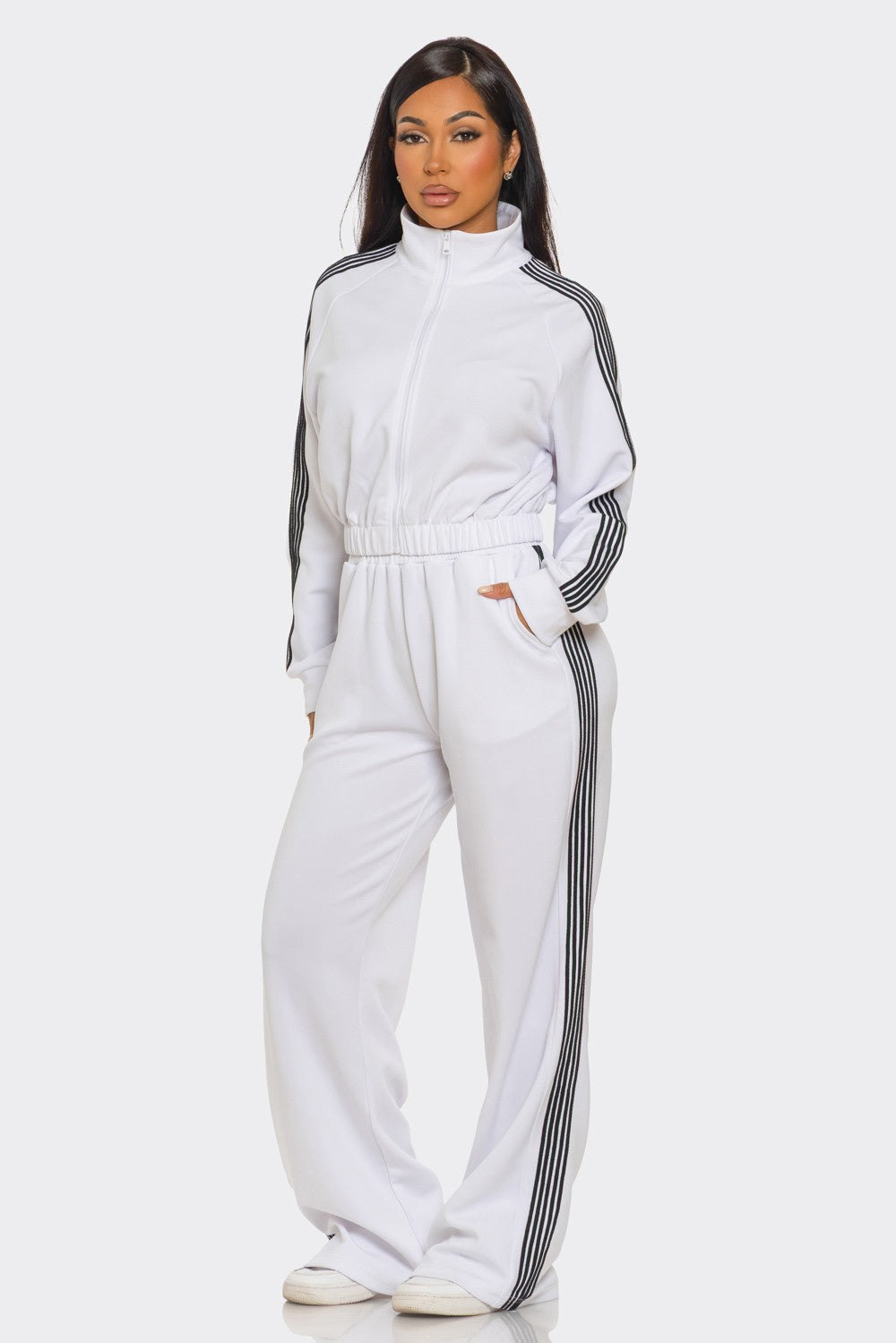 On the Run Side-Stripe Pants Set