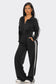 On the Run Side-Stripe Pants Set