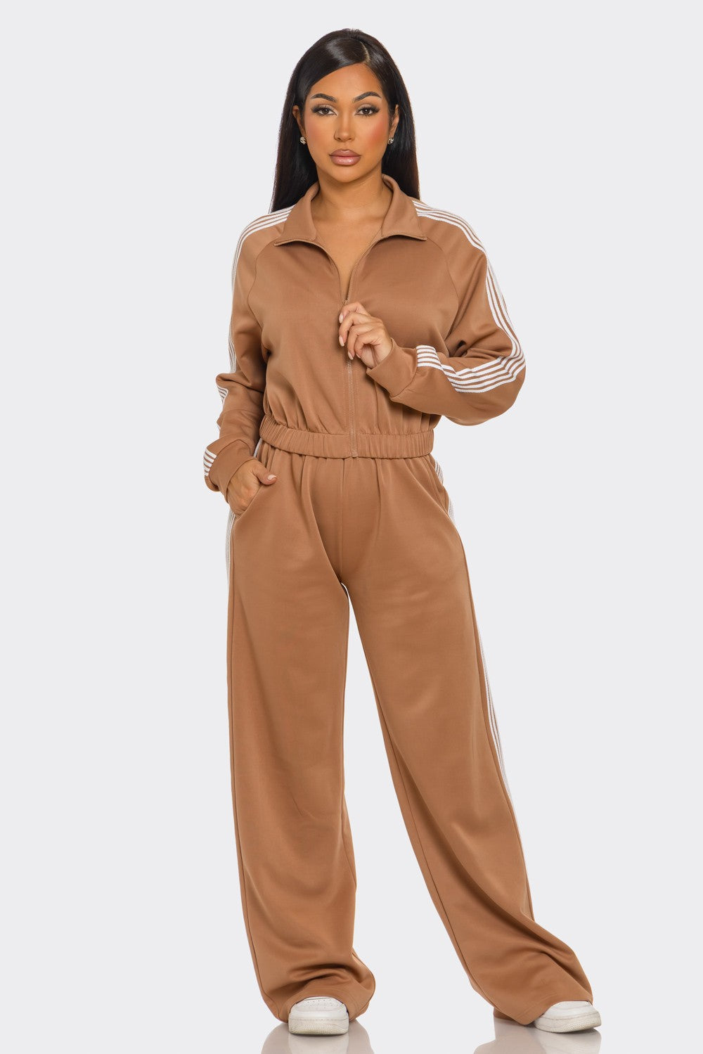 On the Run Side-Stripe Pants Set