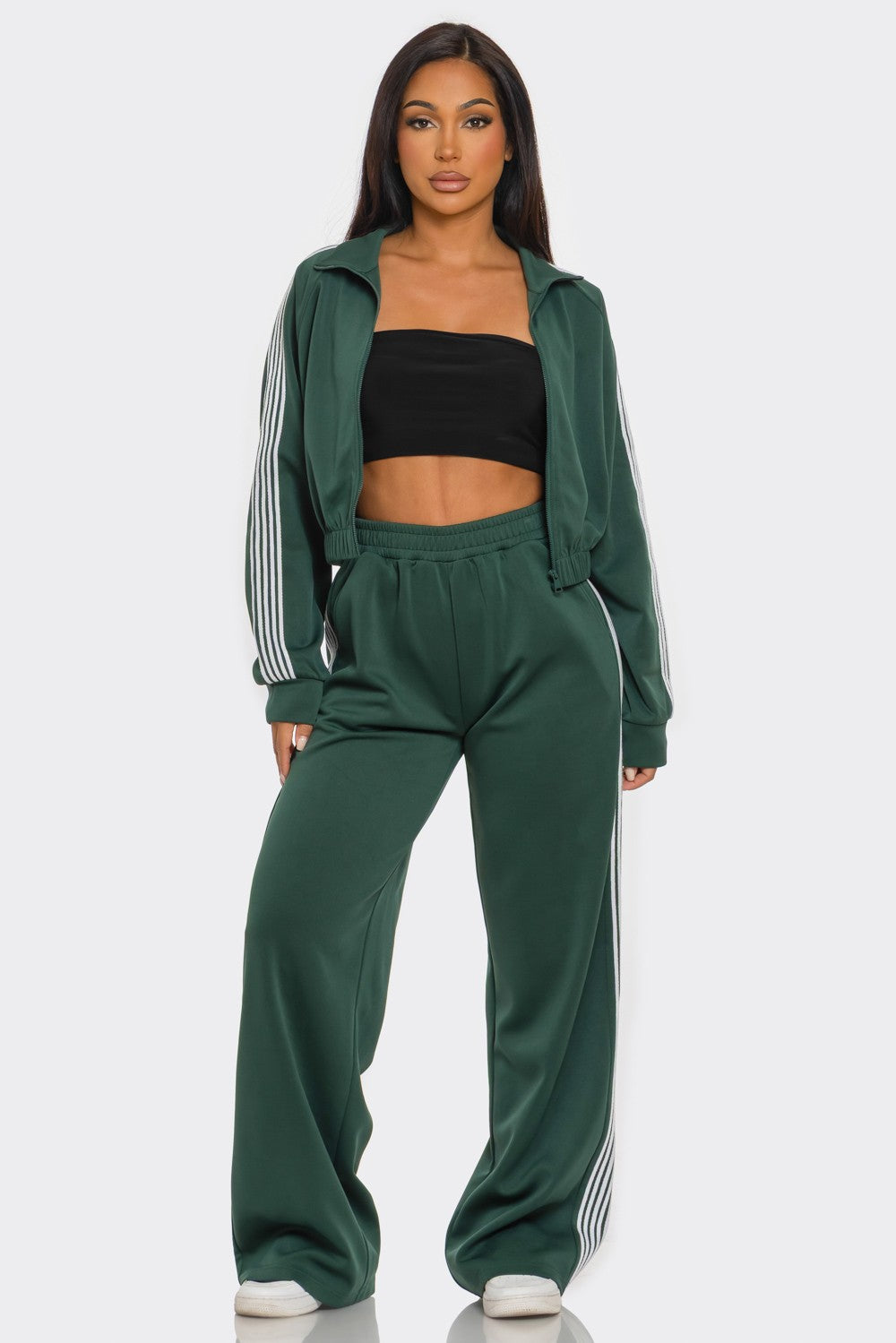 On the Run Side-Stripe Pants Set