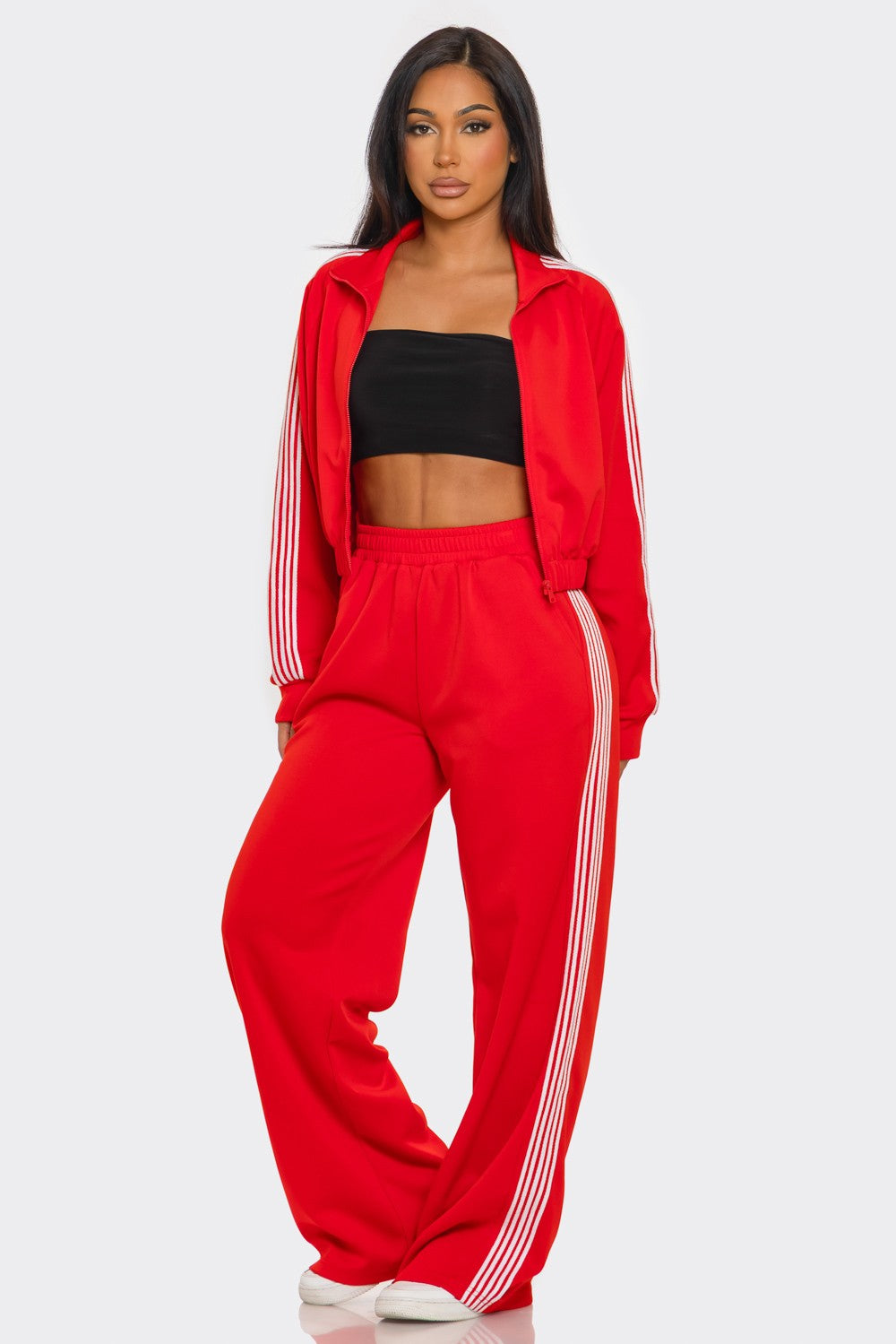 On the Run Side-Stripe Pants Set