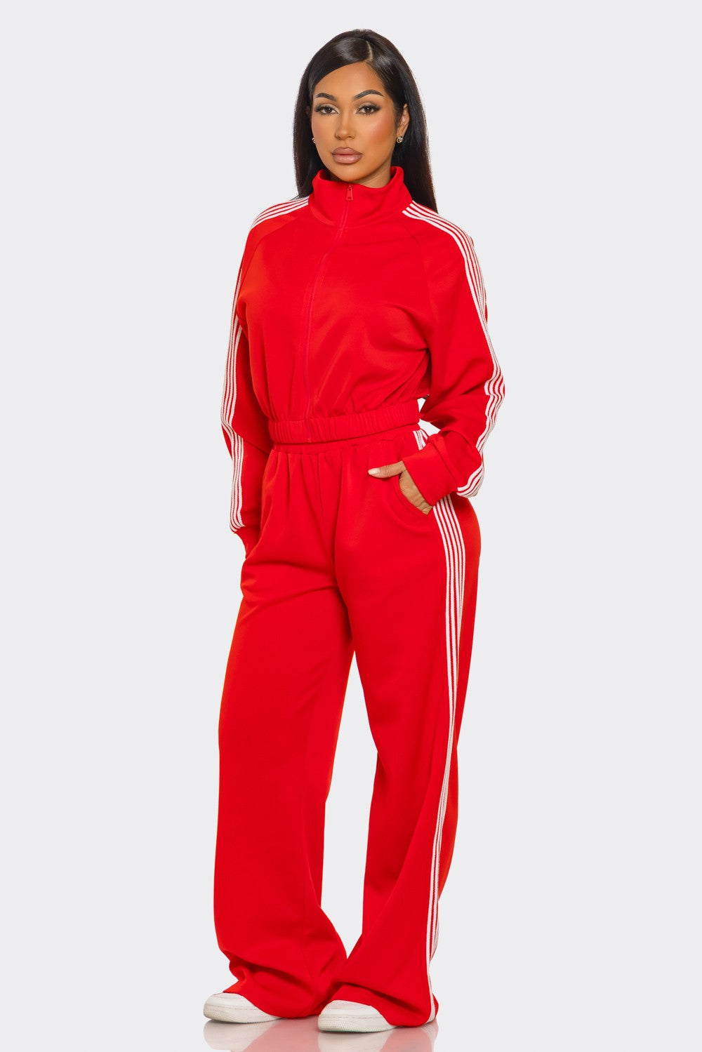 On the Run Side-Stripe Pants Set