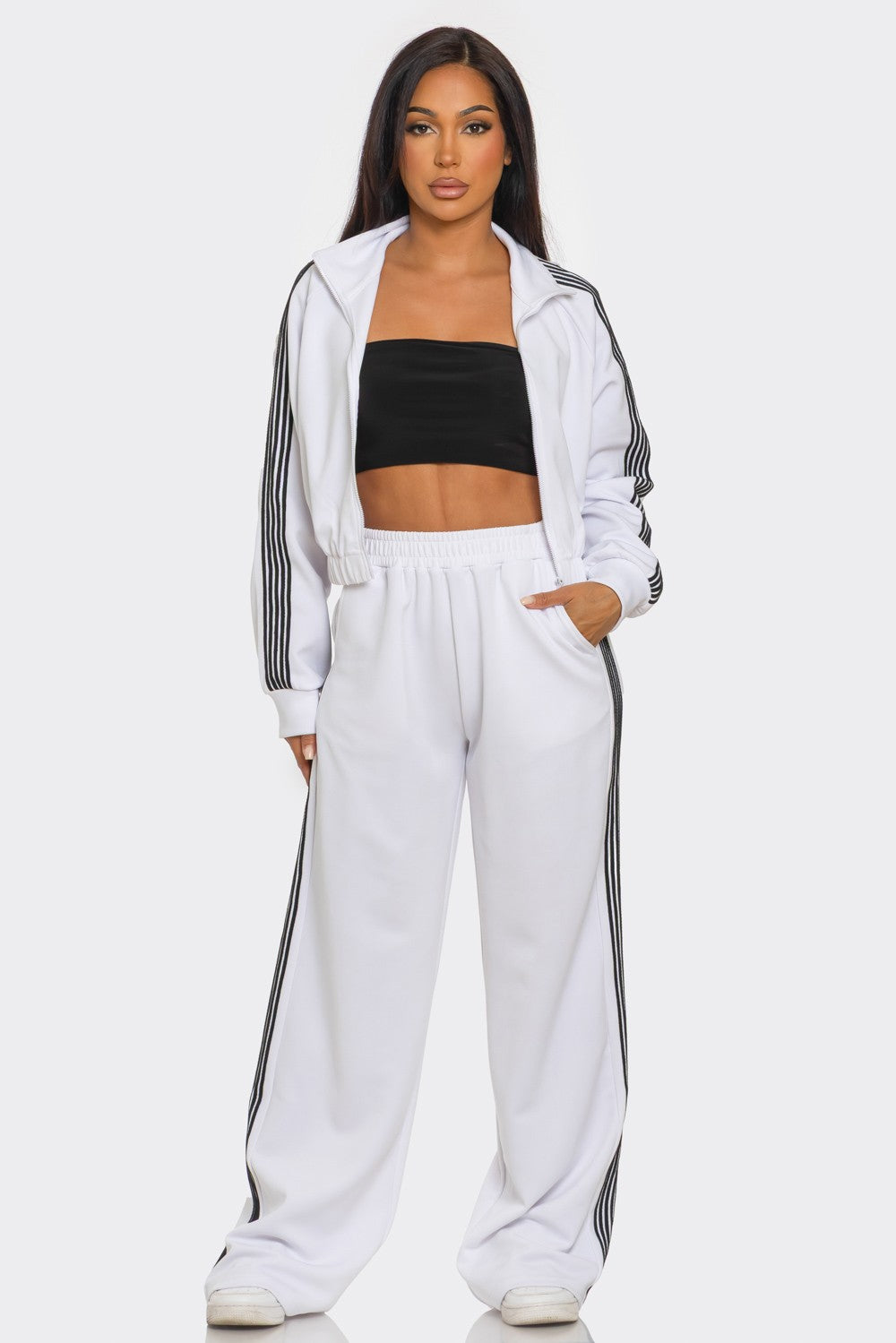 On the Run Side-Stripe Pants Set