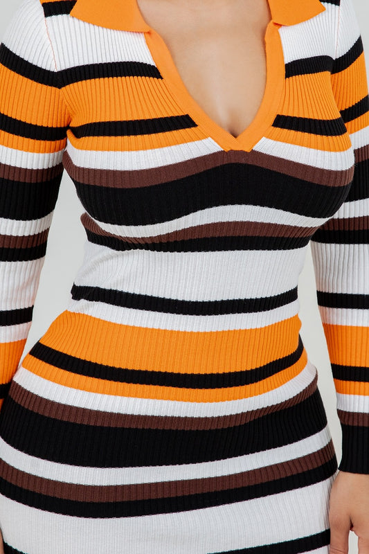 Rodeo Stripe Collar Dress
