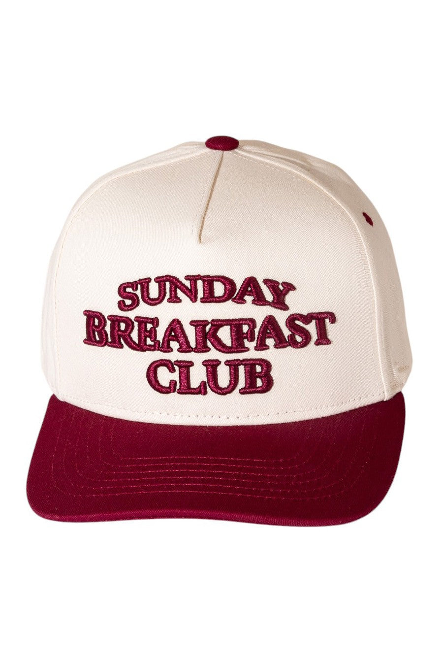 Sunday Breakfast Club Canvas Snapback Baseball Cap